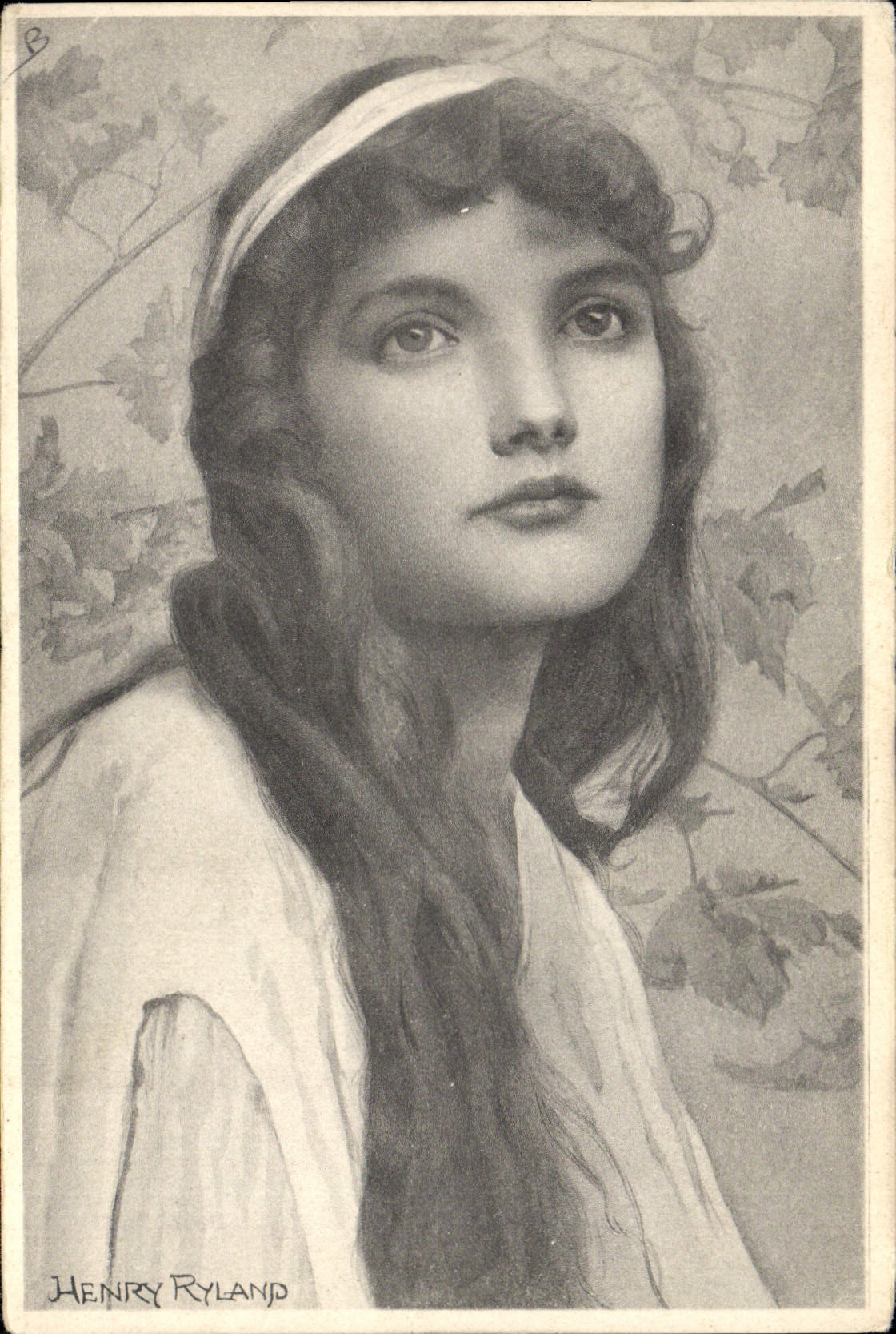 Vintage Postcard Illustrator Fantasy Woman Henry Ryland