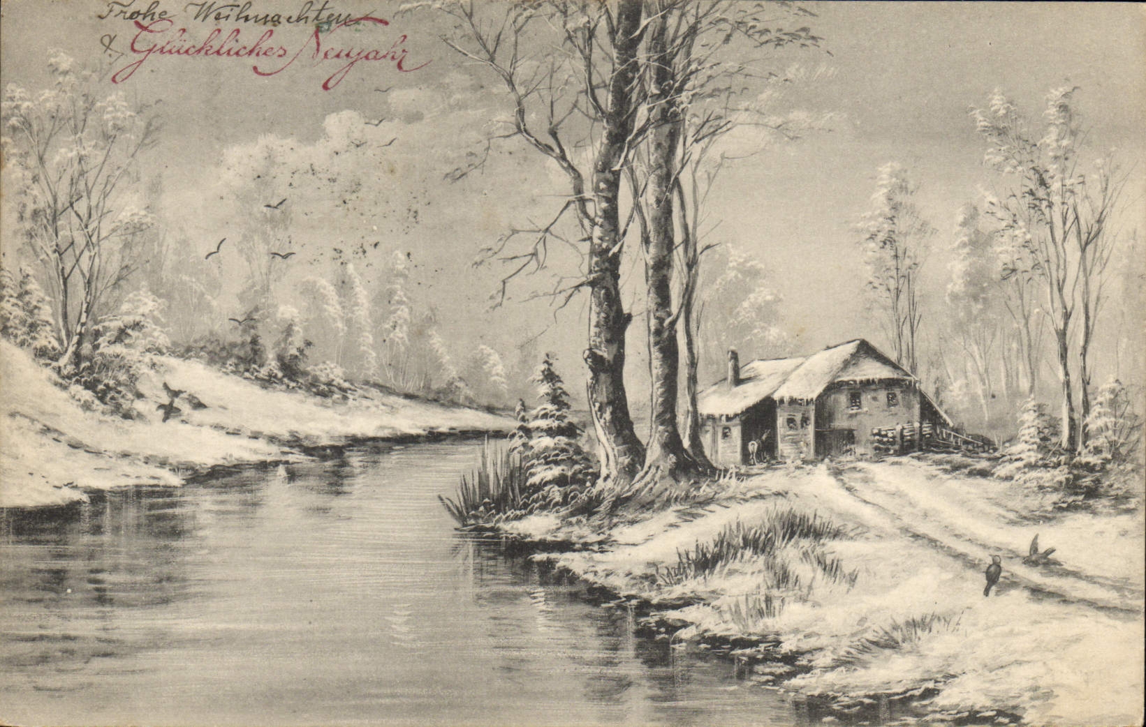 Vintage Postcard Illustrator Fantasy House