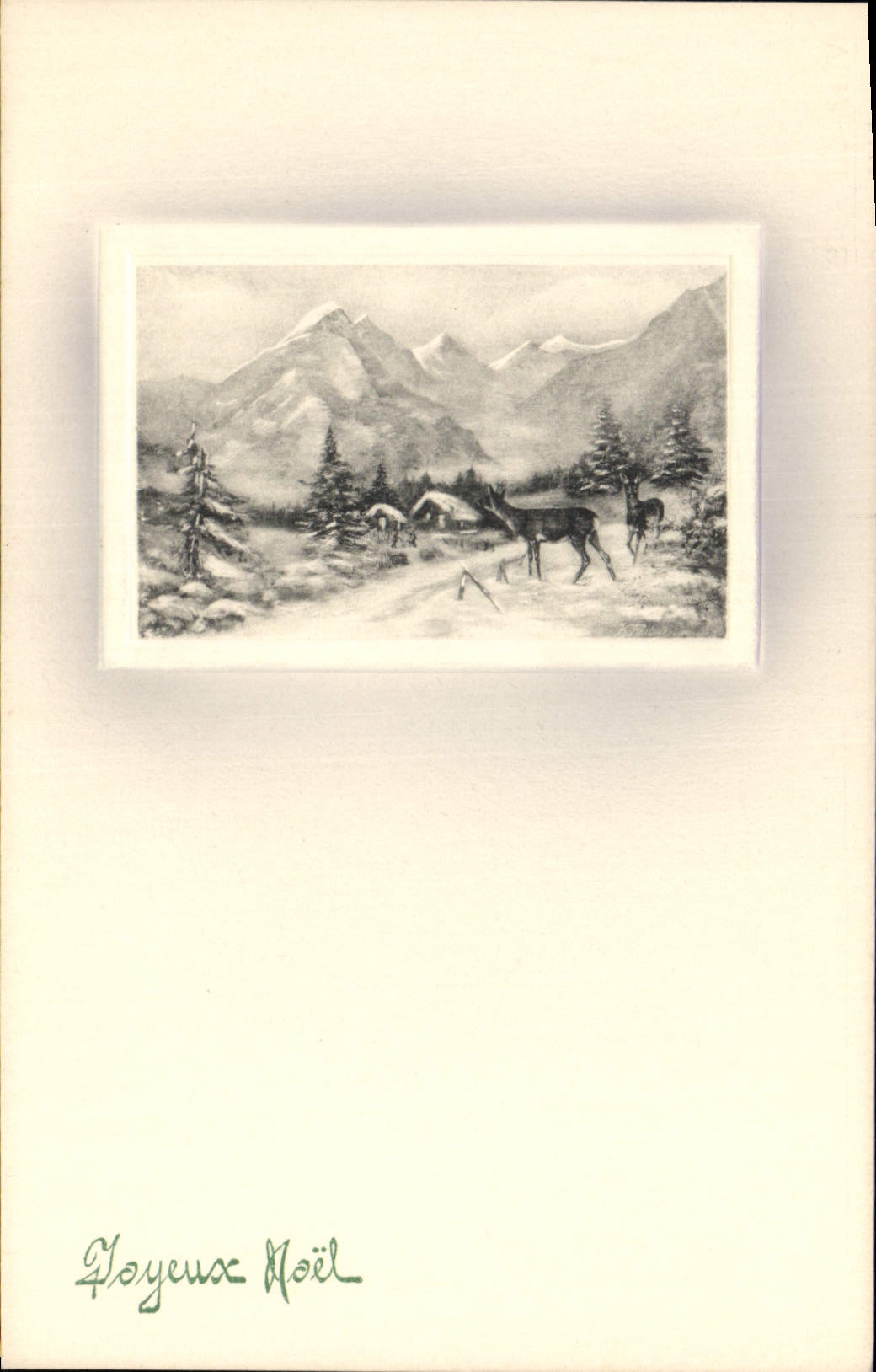 Vintage Postcard Illustrateur Fantasy Christmas Is tickled pink