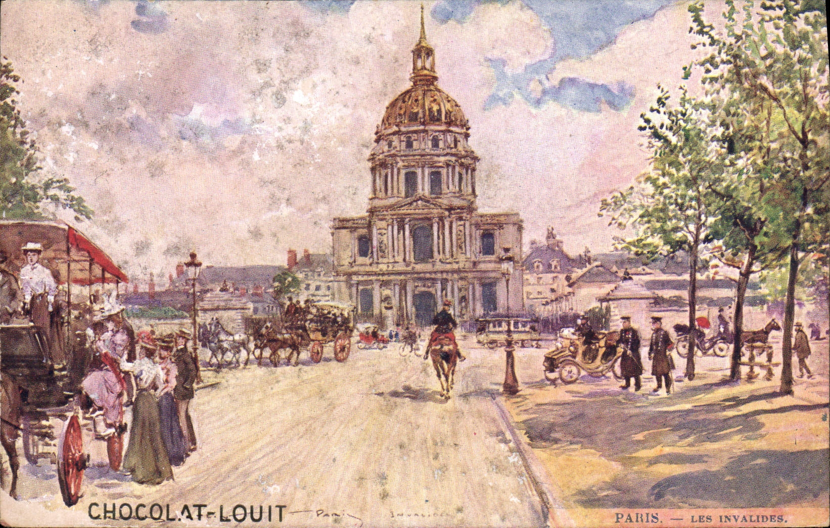 Vintage Postcard Paris Illustrator Invalids