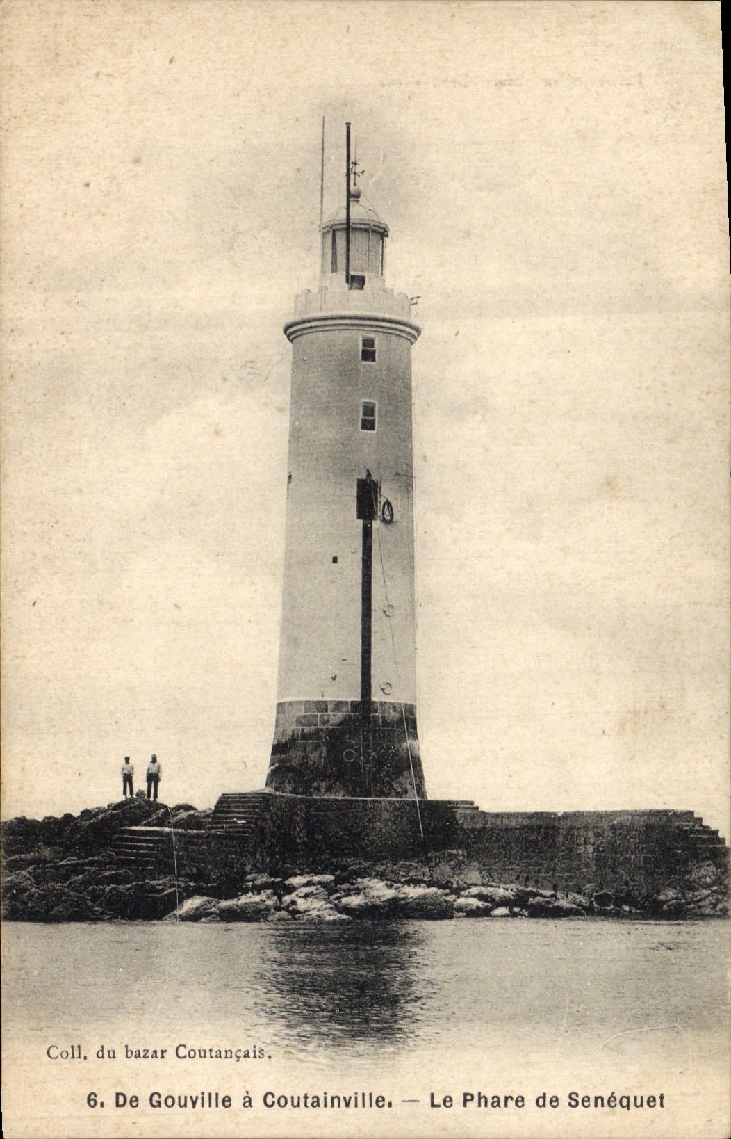 Vintage Postcard Phare De Gouville has Coutainville the headlight of Senequet