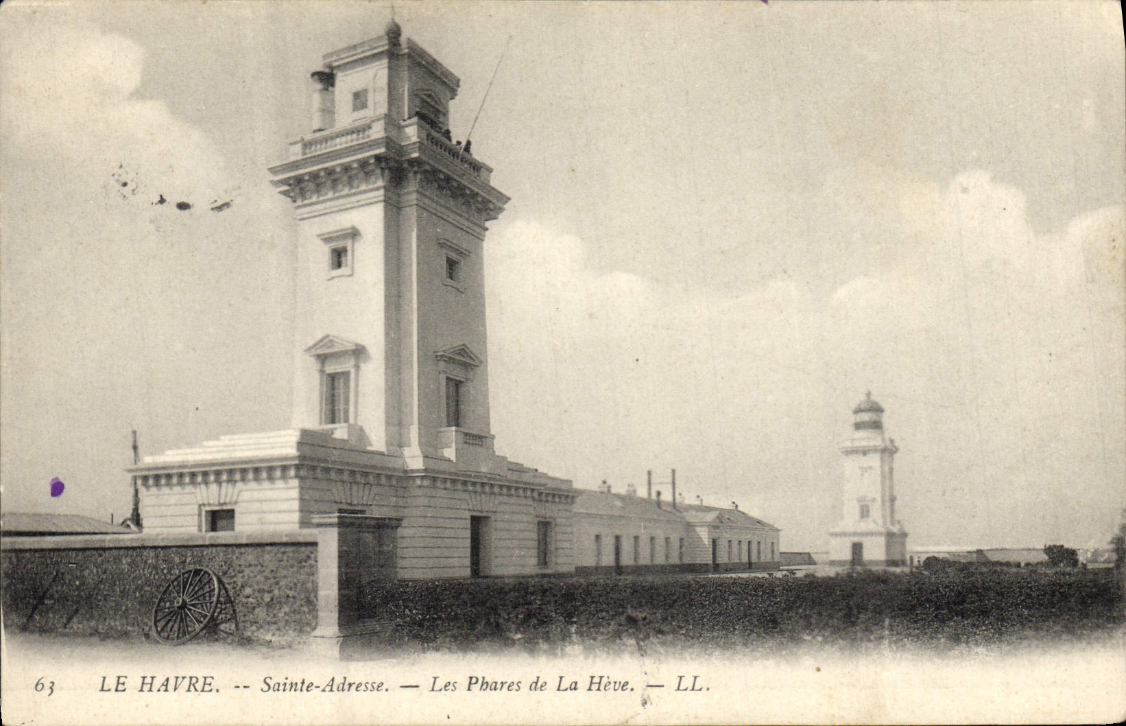 Vintage Postcard Headlight Le Havre Holy Address headlights of Heve