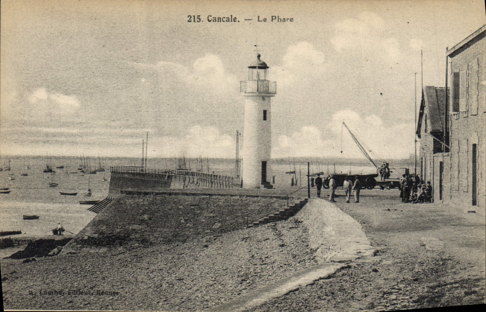 Vintage Postcard Cancale Headlight