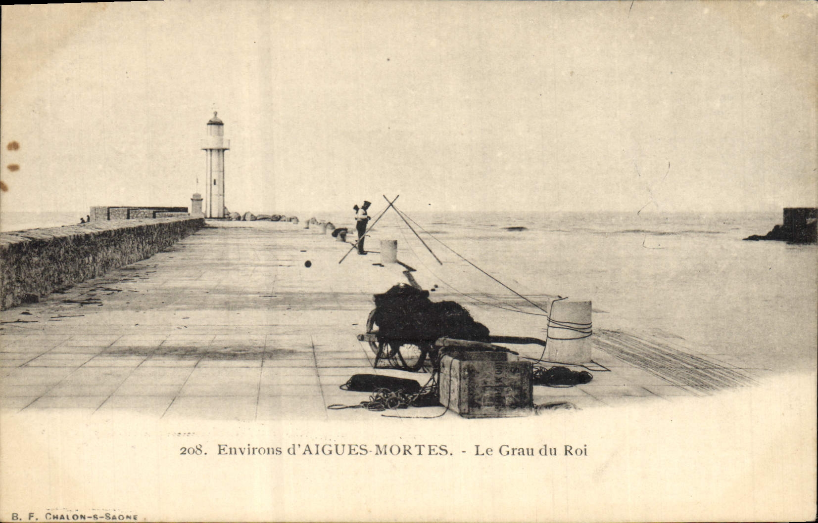 Vintage Postcard Headlight Surroundings Acute Dead Grau of the King