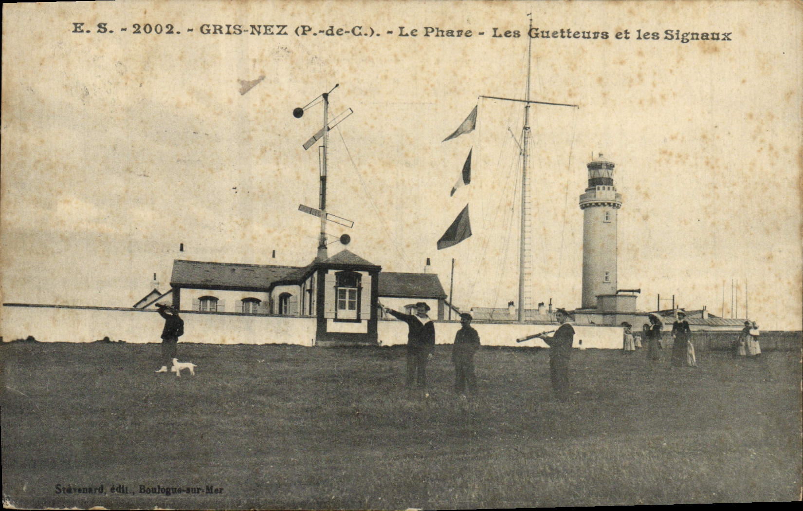 Vintage Postcard Gray Headlight Nose lookouts and Signals