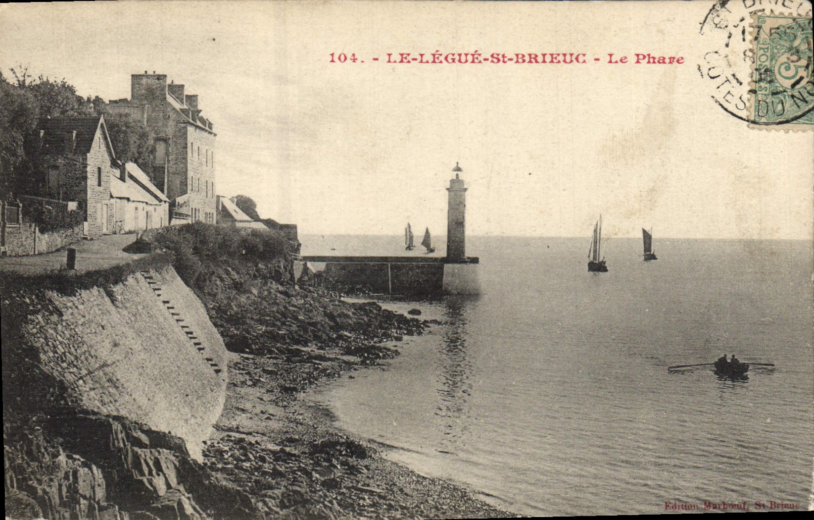 Vintage Postcard Phare Bequeaths IT St Brieuc