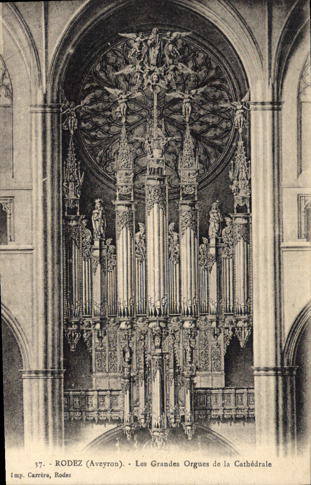 CPA Orgue Rodez Les grands orgues de la cathedrale