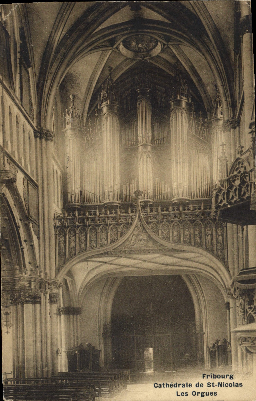 CPA Orgue Fribourg Cathedrale St Nicolas Les orgues