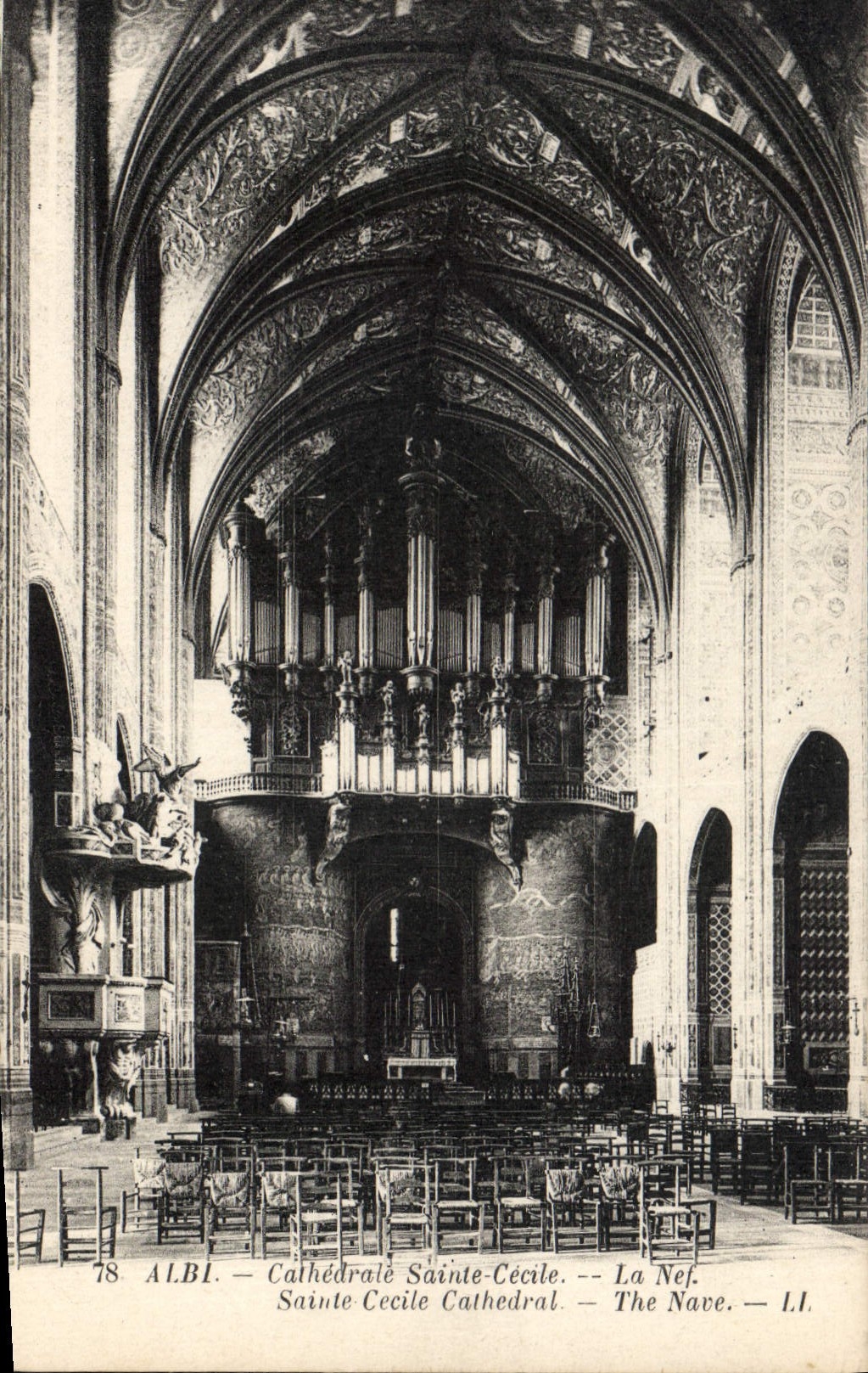 CPA Orgue Albi Cathedrale Sainte Cecile La nef