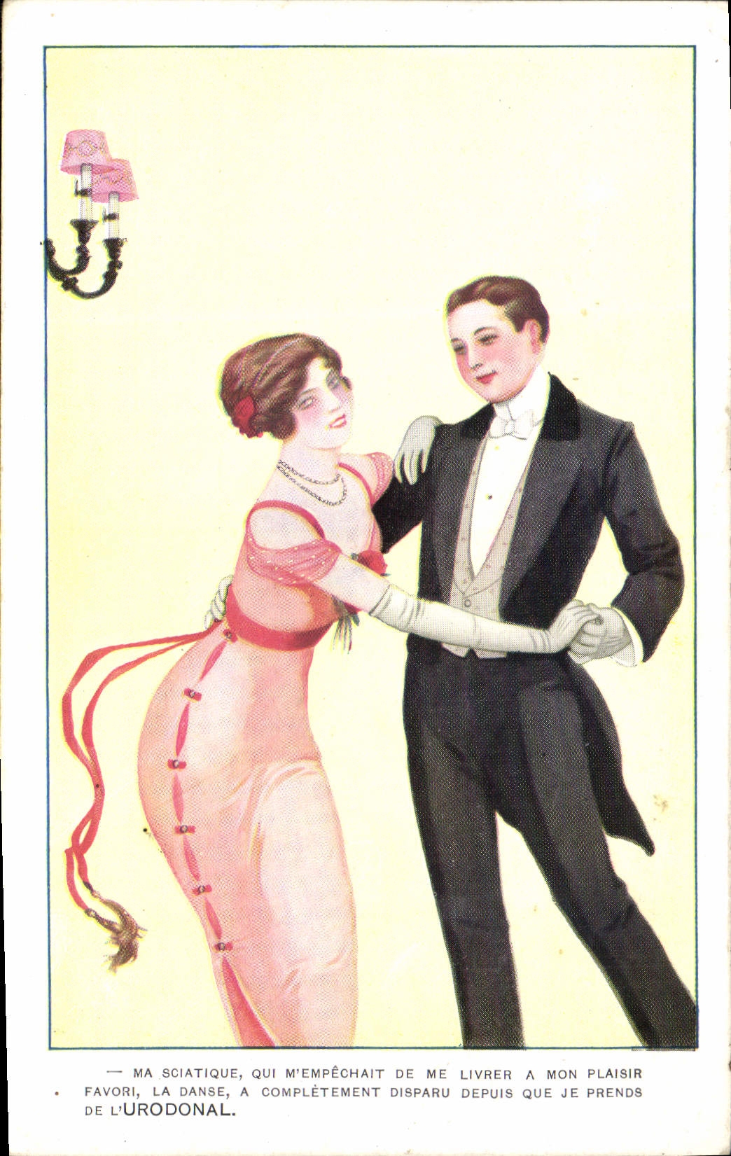 Postal Publicidad Urodonal Danza