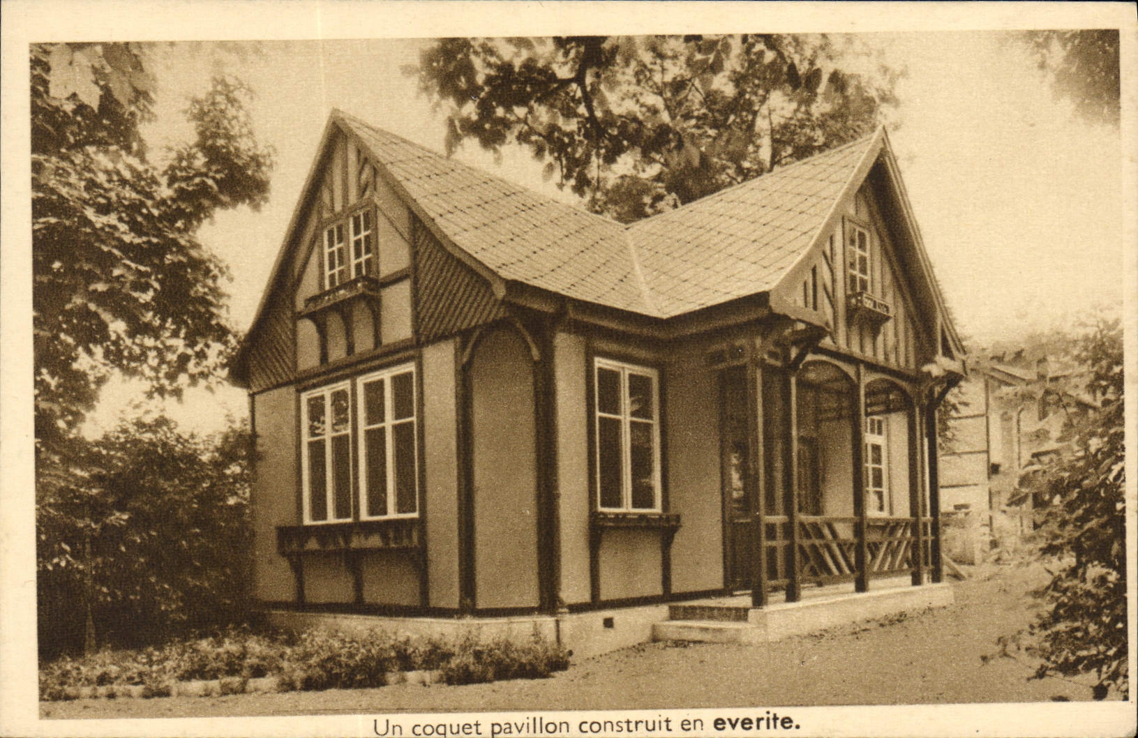 Postal Publicidad Pabellón construido en everite