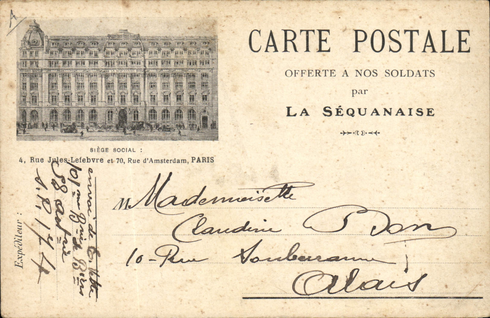 Vintage Postcard Publicity Sequanaise