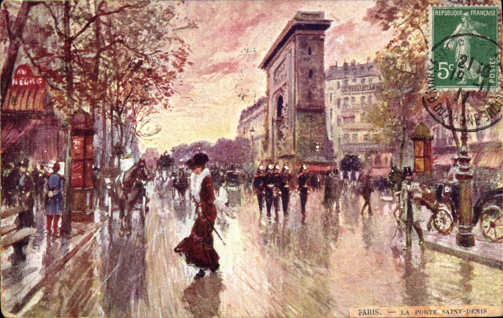 CPA Paris Illustrateur La Porte Saint Deniz