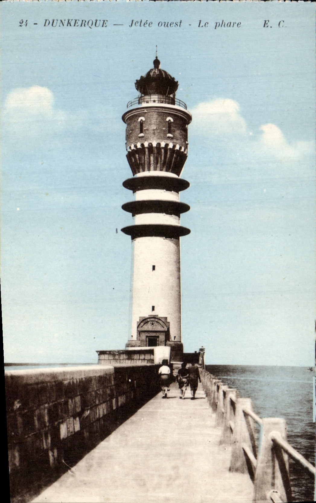Vintage Postcard Western Dunkirk Headlight Thrown