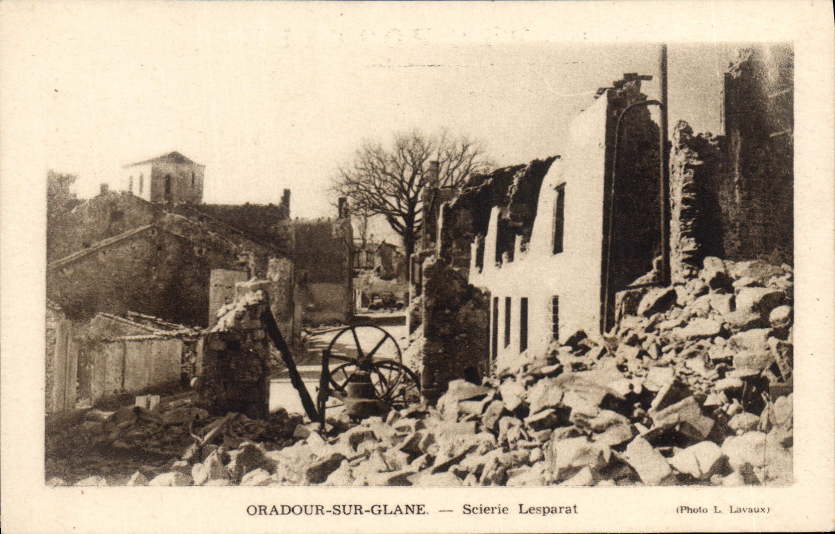 Modern Postcard Militaria Oradour on Gleans Lesparat Sawmill