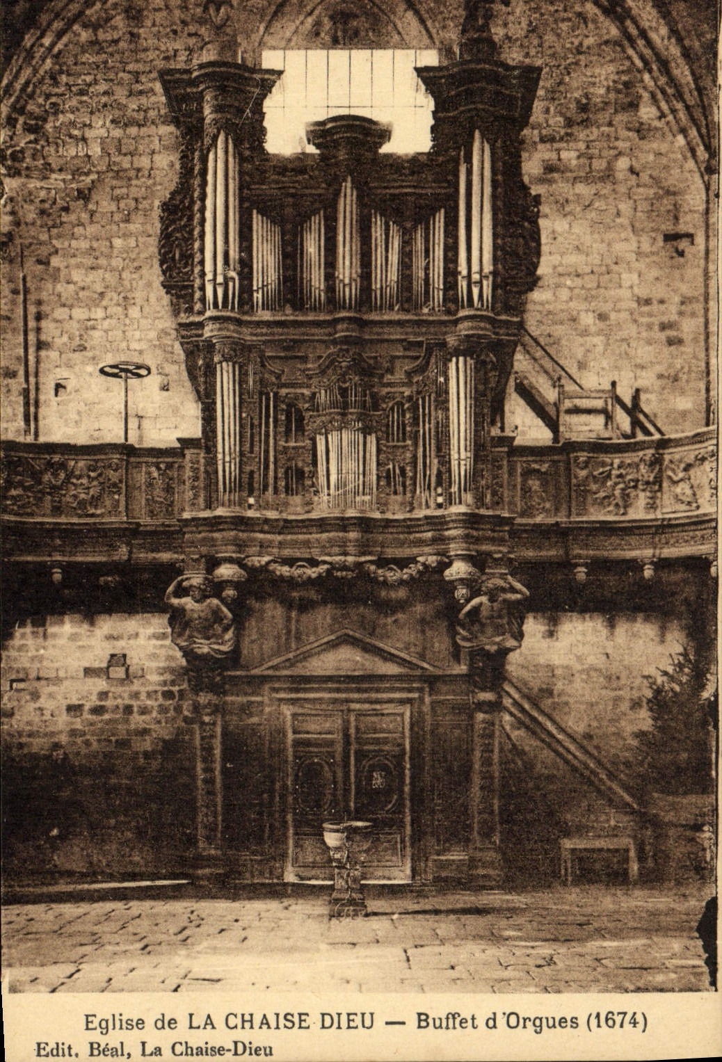 CPA Orgue Eglise de la Chaise Dieu Buffet d'orgues