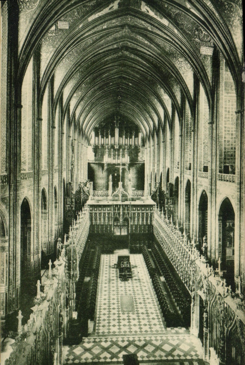 CPA Orgue Albi La cathedrale Ste Cecile La nef et la choeur