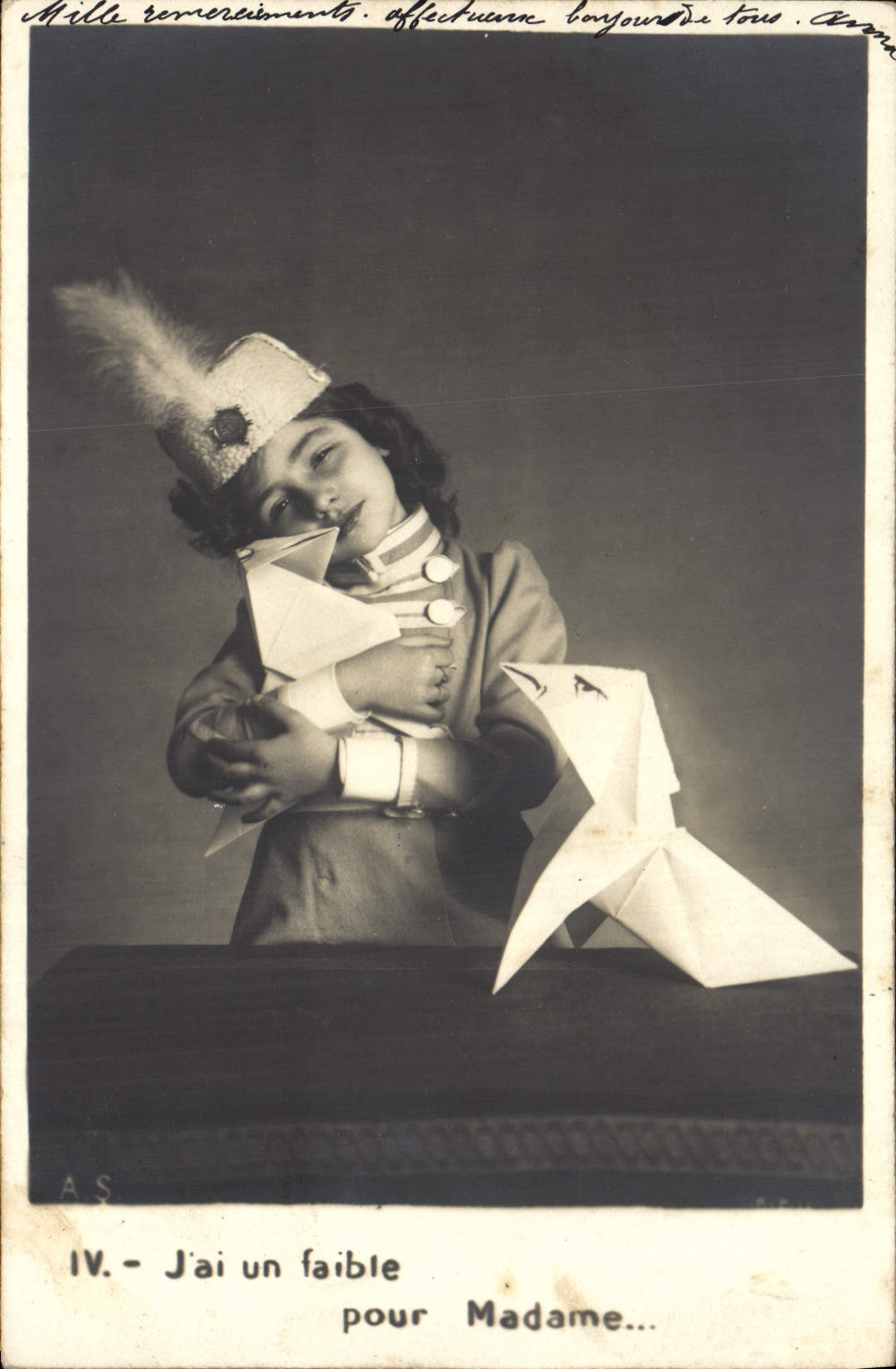 Vintage Postcard Fantaisie Child I have weak for Madam