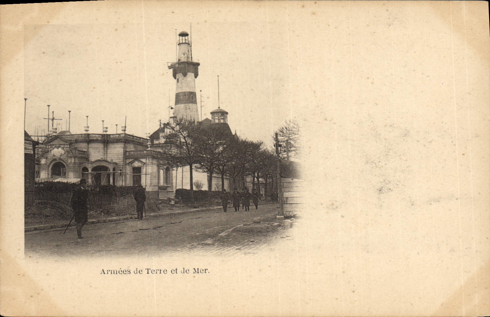 Vintage Postcard Headlight Land forces and of sea