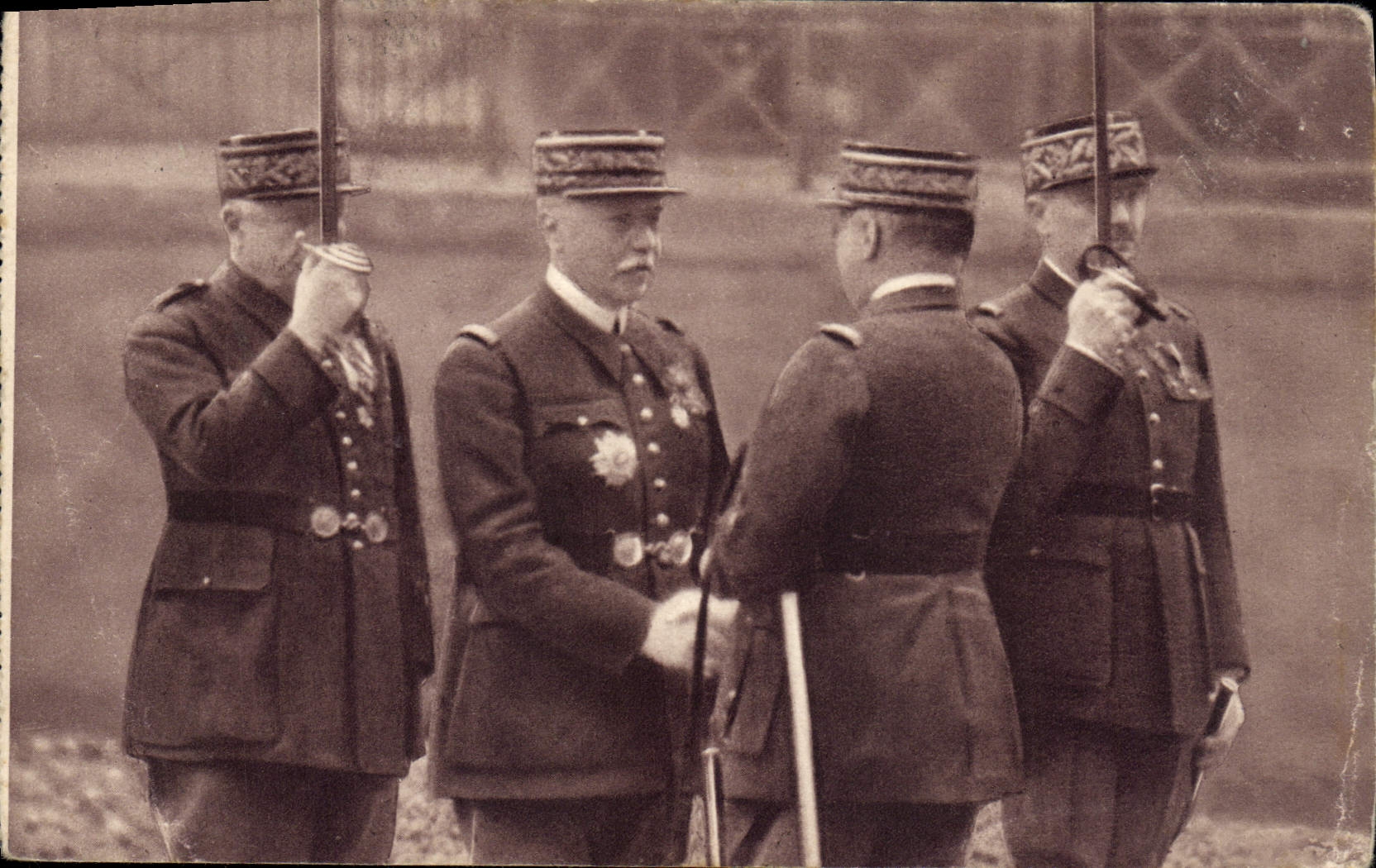 Modern Postcard Militaria Given of decorations