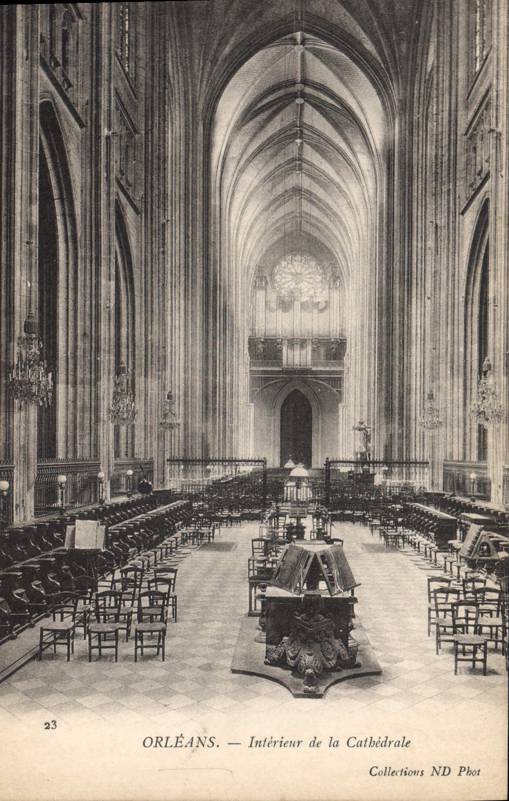 CPA Orgue Orleans Interieur de la cathedrale