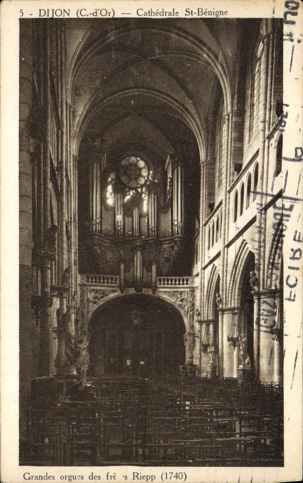 CPA Orgue Dijon Cathedrale St Benigne Grands orgues des freres Riepp