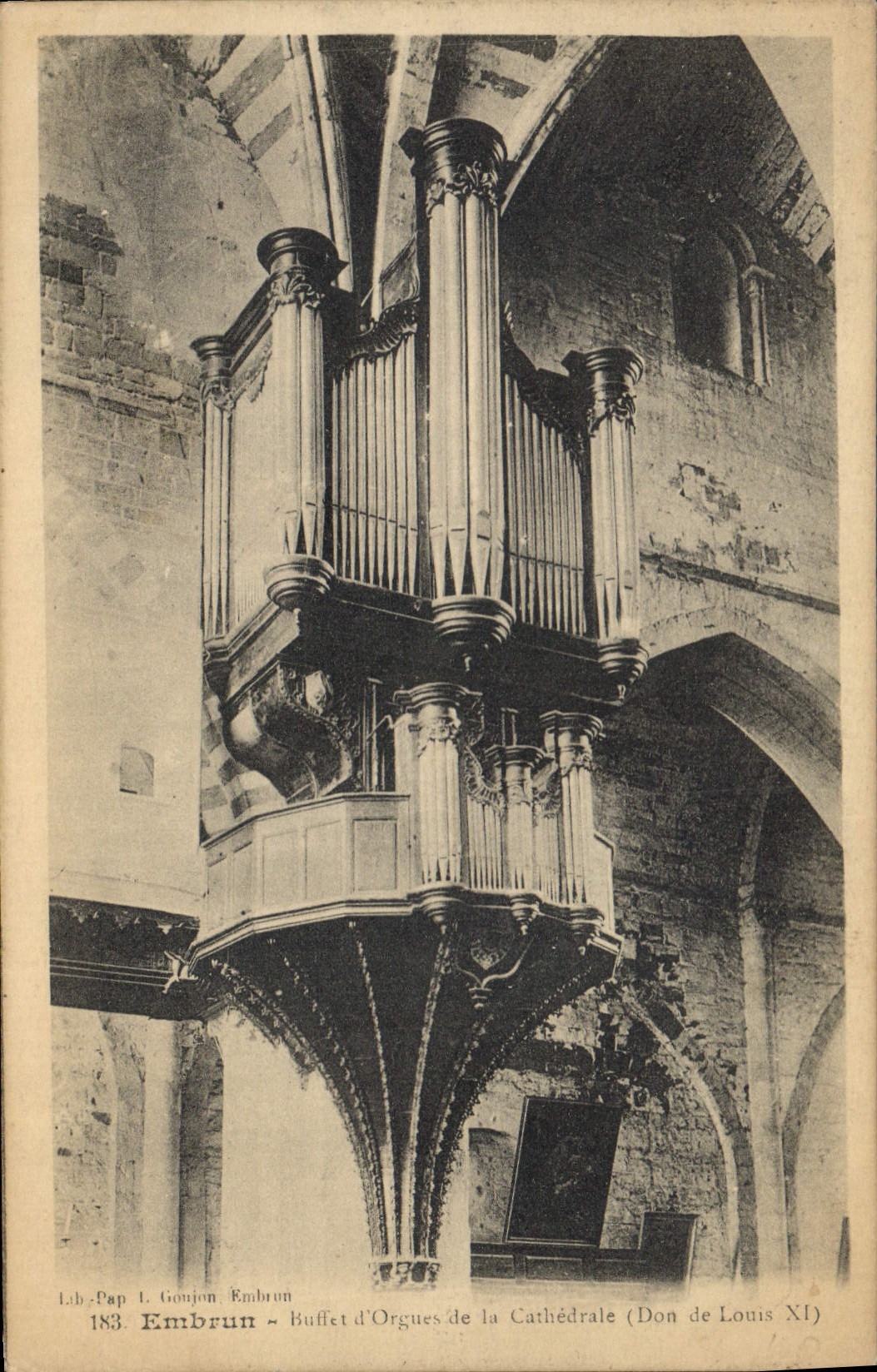 CPA Orgue Embrun Buffet d'orgues de la cathedrale Don de Louis XI