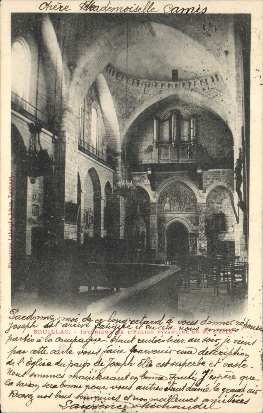 CPA Orgue Souillac Interieur de l'eglise Byzantine 