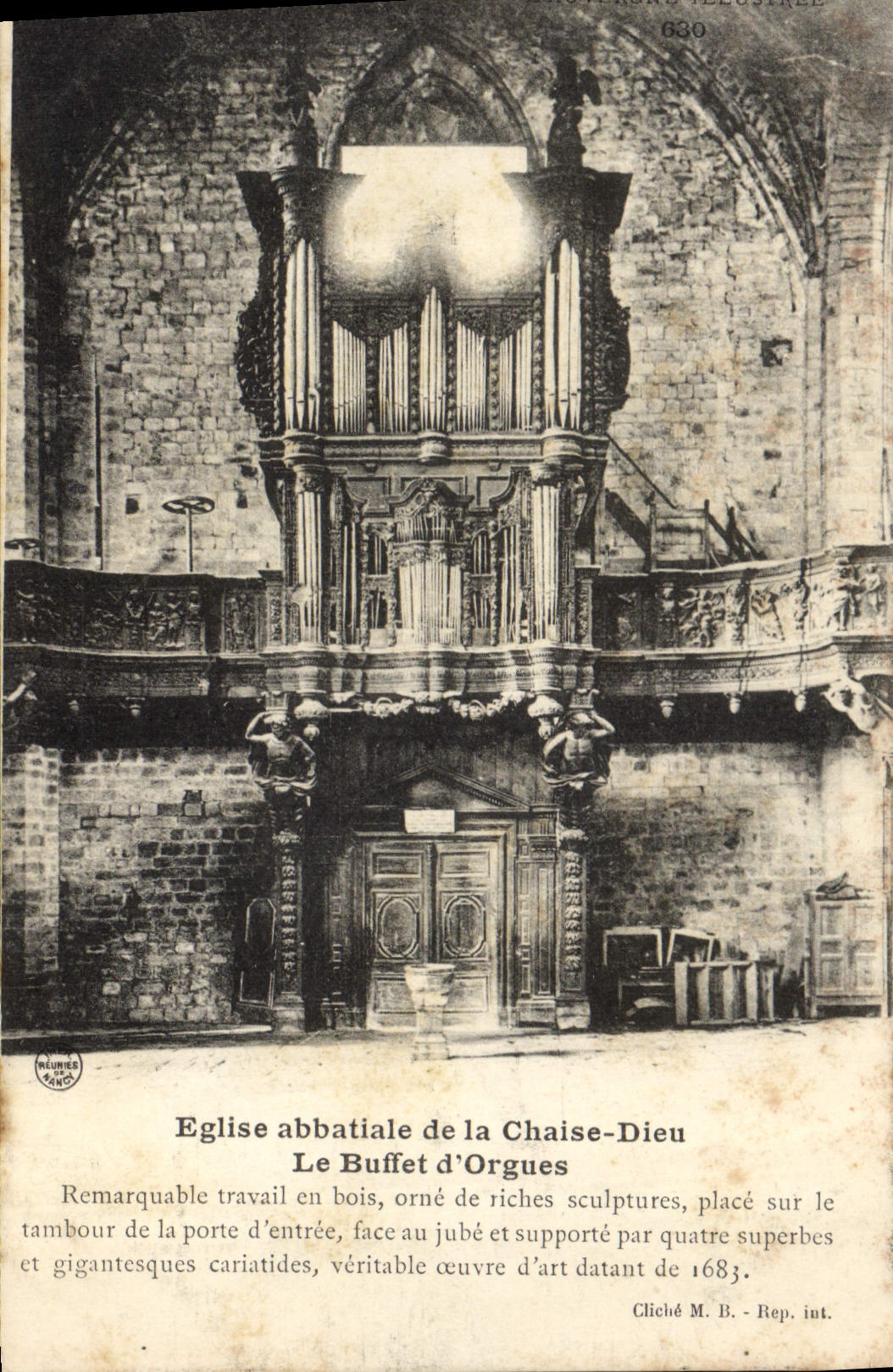 CPA Orgue Eglise abbatiale de la Chaise Dieu le buffet d'orgues