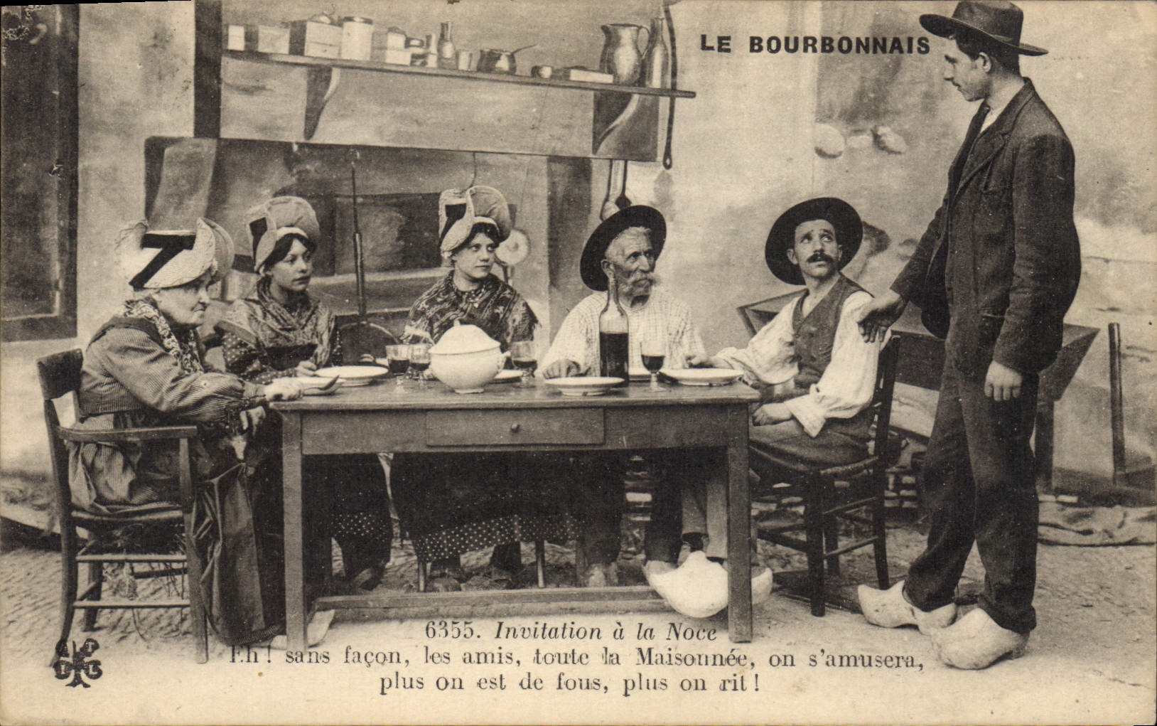 CPA Folklore Le Bourbonnais Invitation a la noce Mariage