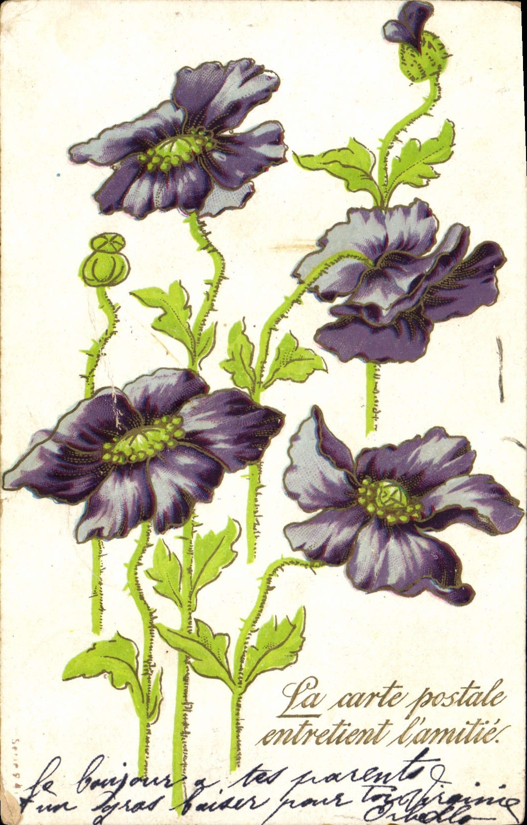 CPA Fantaisie Fleurs 