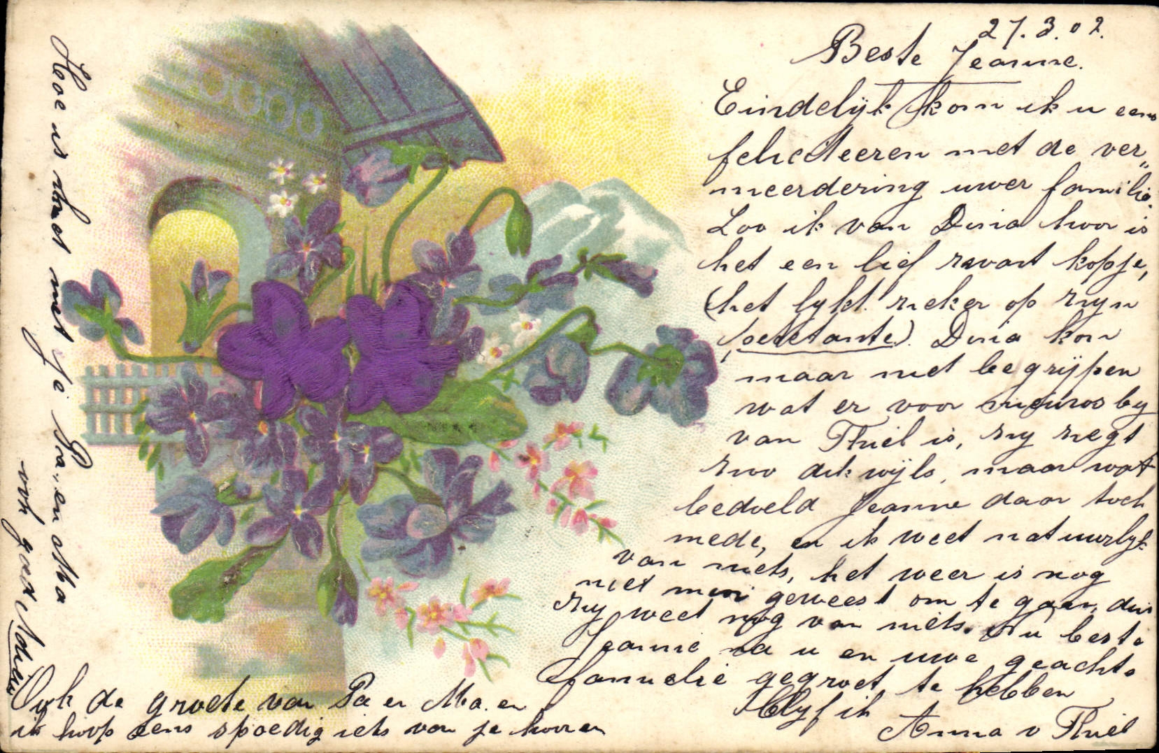 CPA Fantaisie Fleurs 