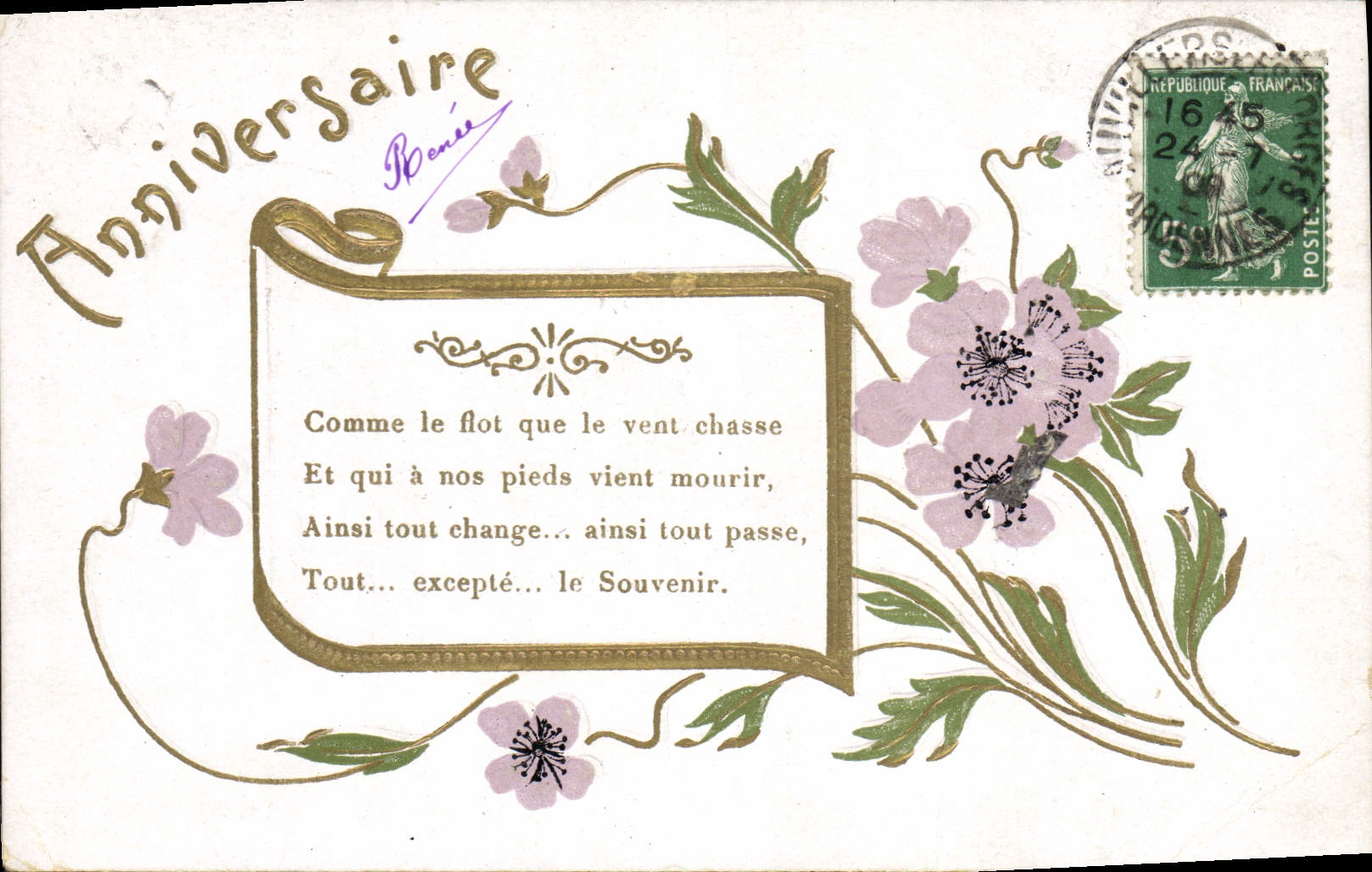 CPA Fantaisie Fleurs 