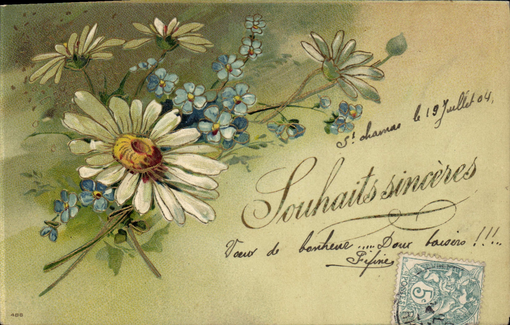 CPA Fantaisie Fleurs 