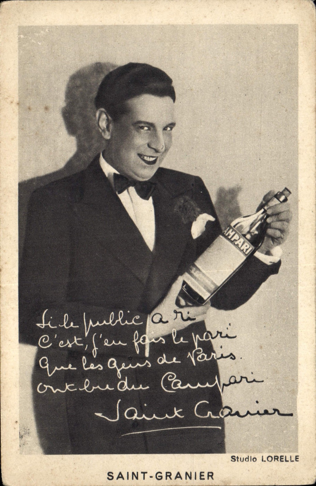 CPA Publicite Saint Granier David Campari Paris