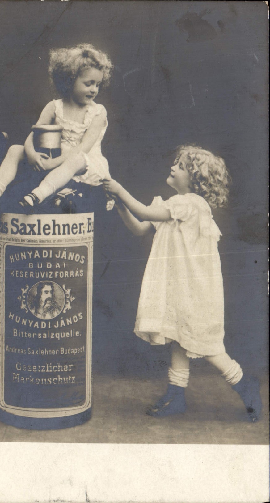 CPA Publicite Saxlehner Enfants