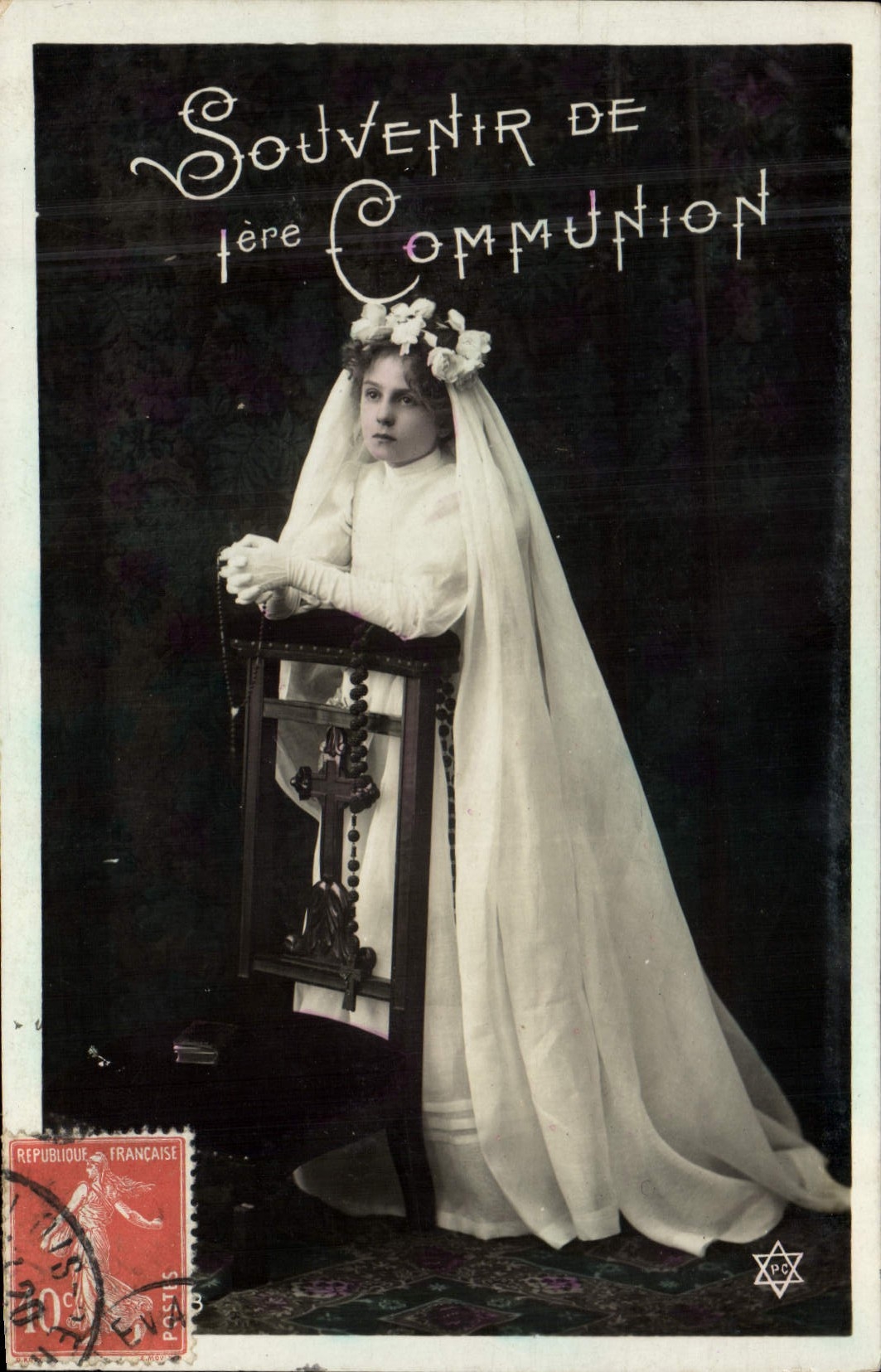 CPA Fantaisie Communion Enfant 