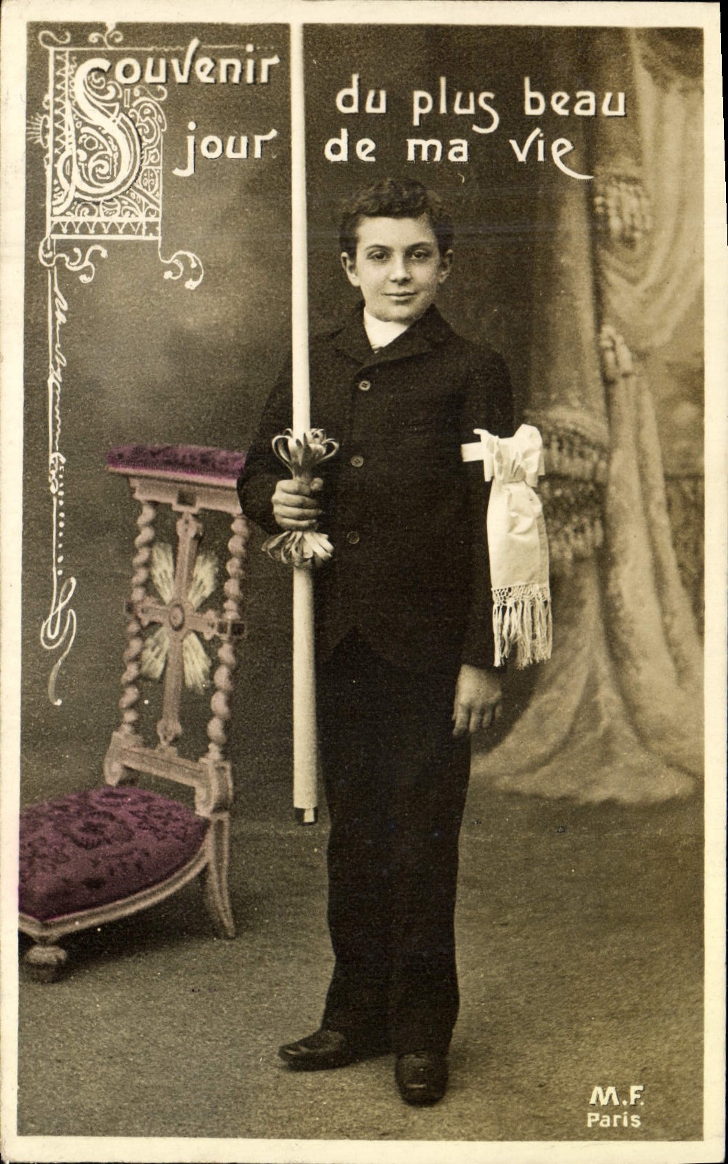 CPA Fantaisie Communion Enfant 