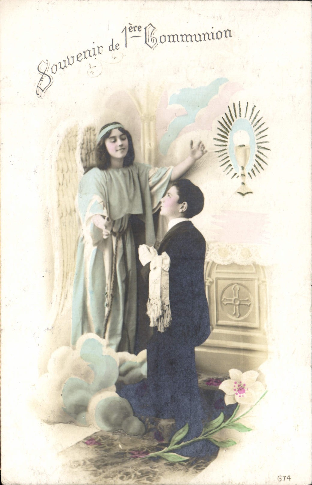 CPA Fantaisie Communion Enfant 