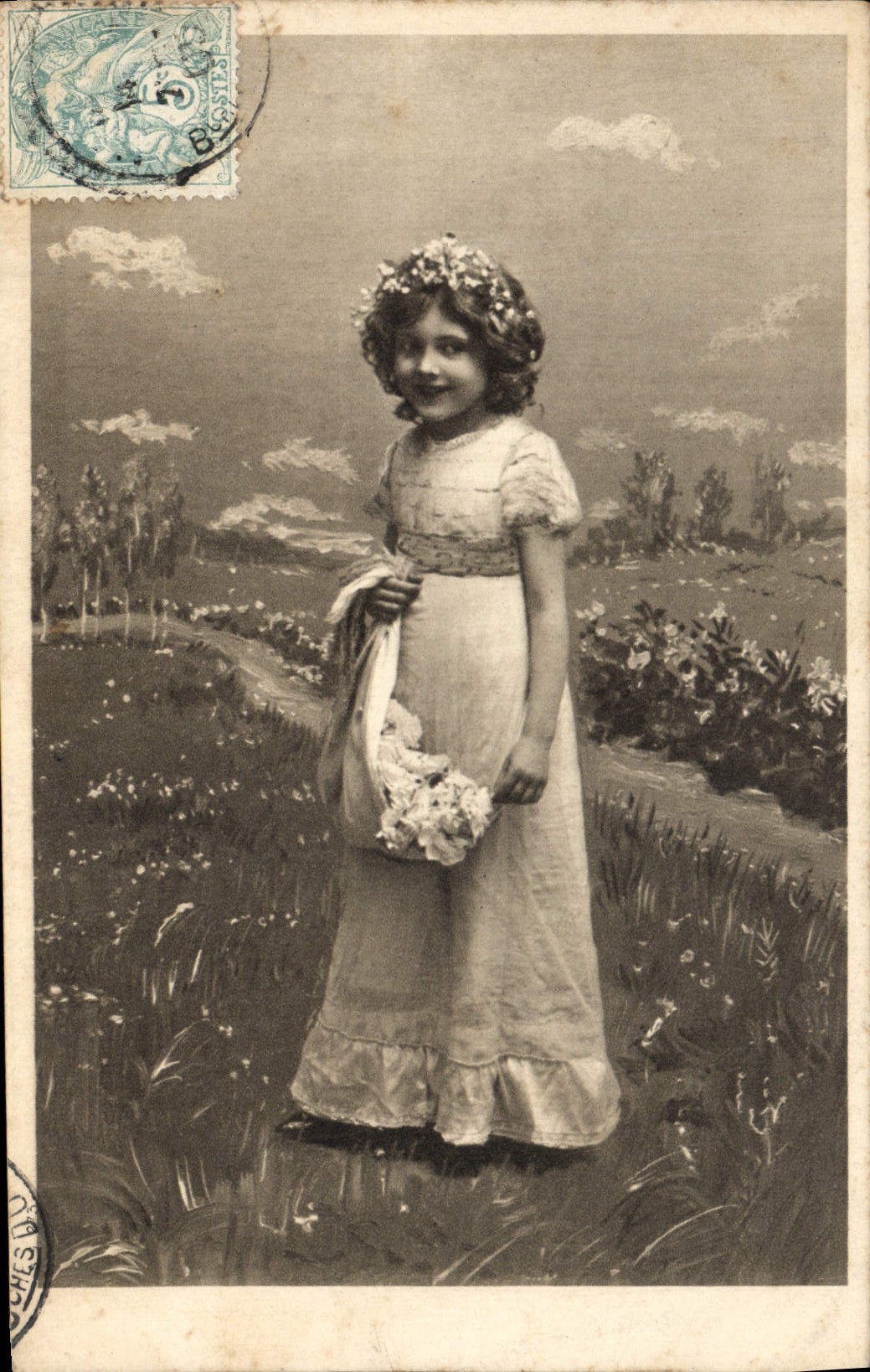 CPA Fantaisie Communion Enfant 