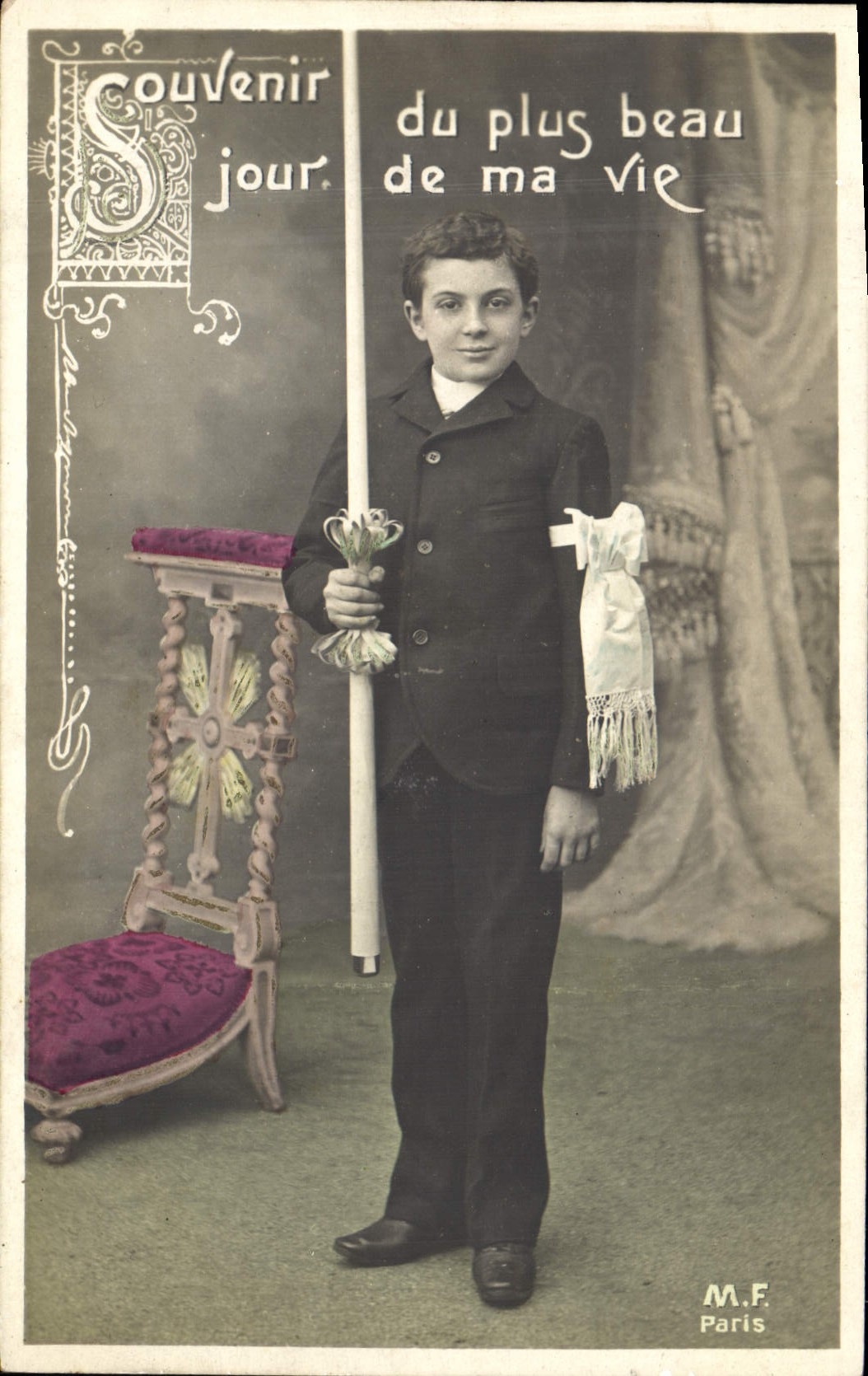 CPA Fantaisie Communion Enfant 