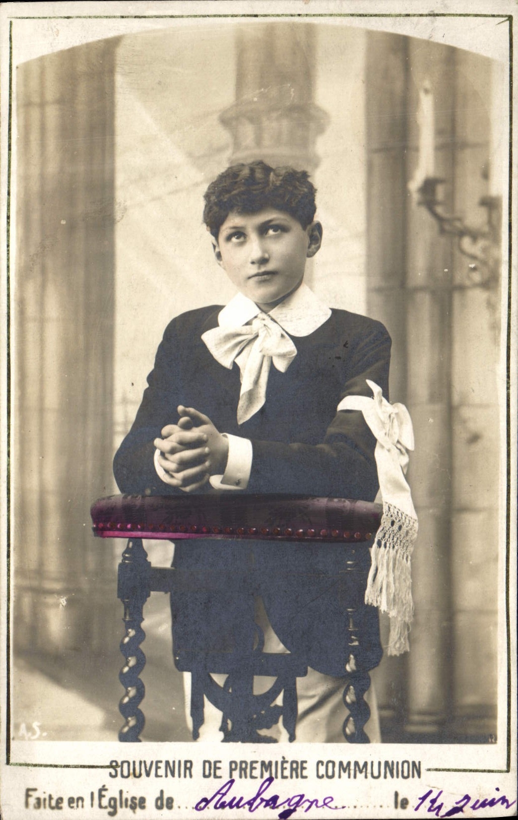 CPA Fantaisie Communion Enfant 