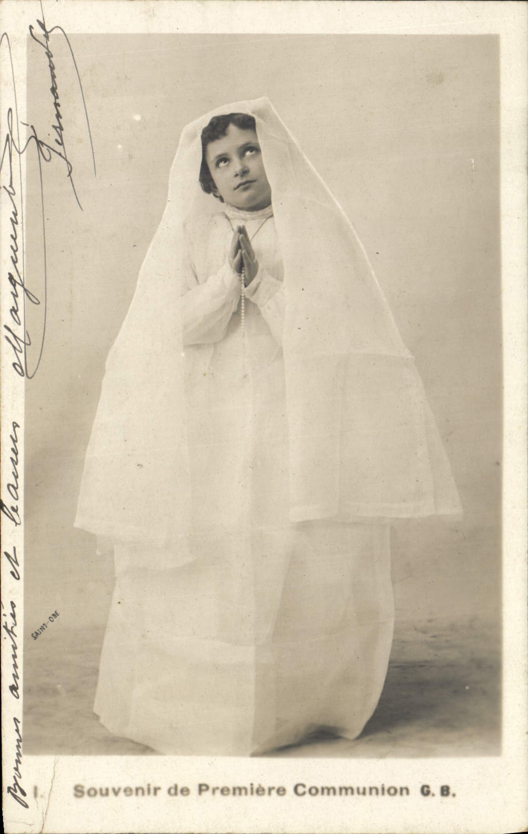 CPA Fantaisie Communion Enfant 