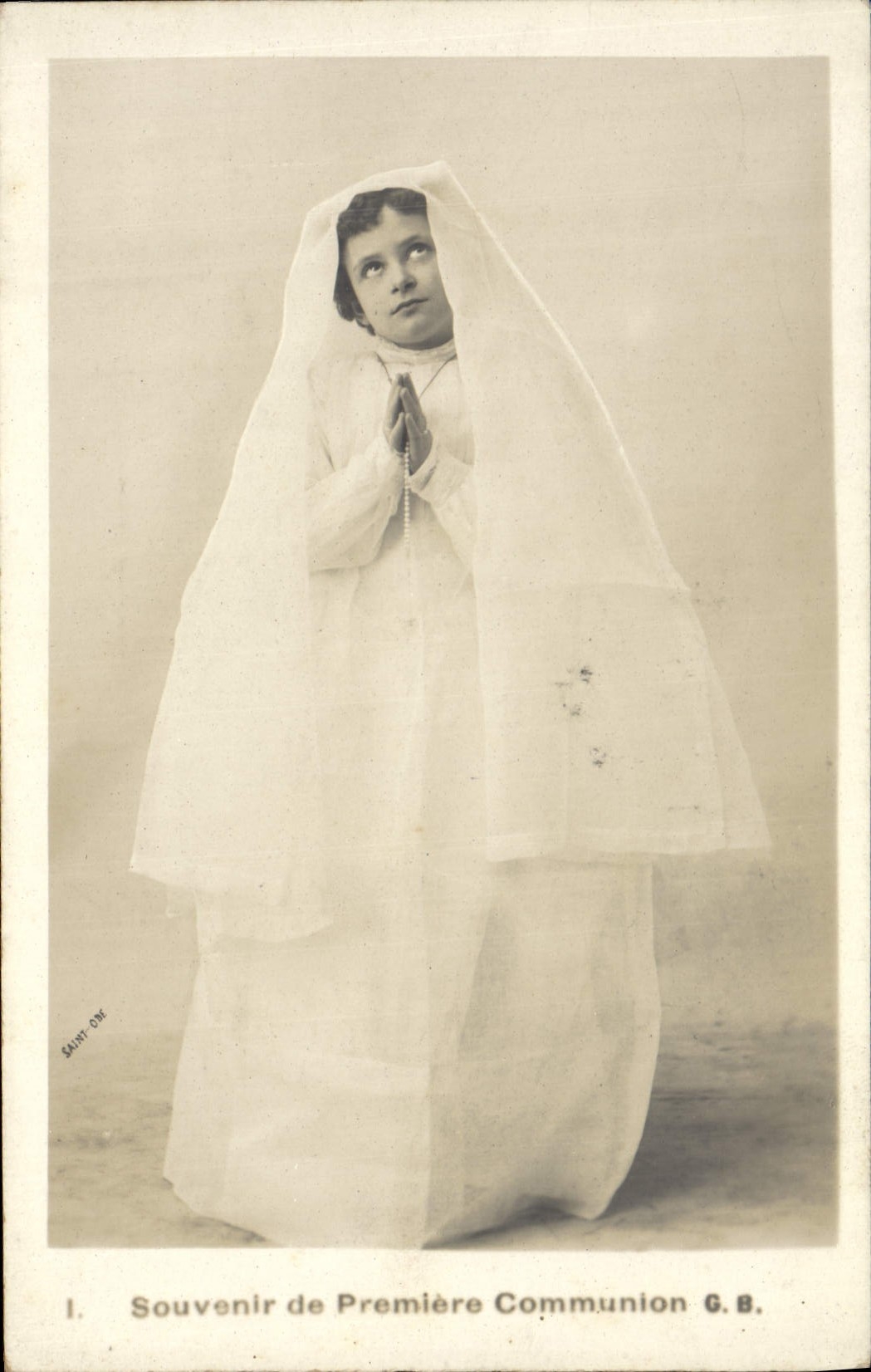 CPA Fantaisie Communion Enfant 