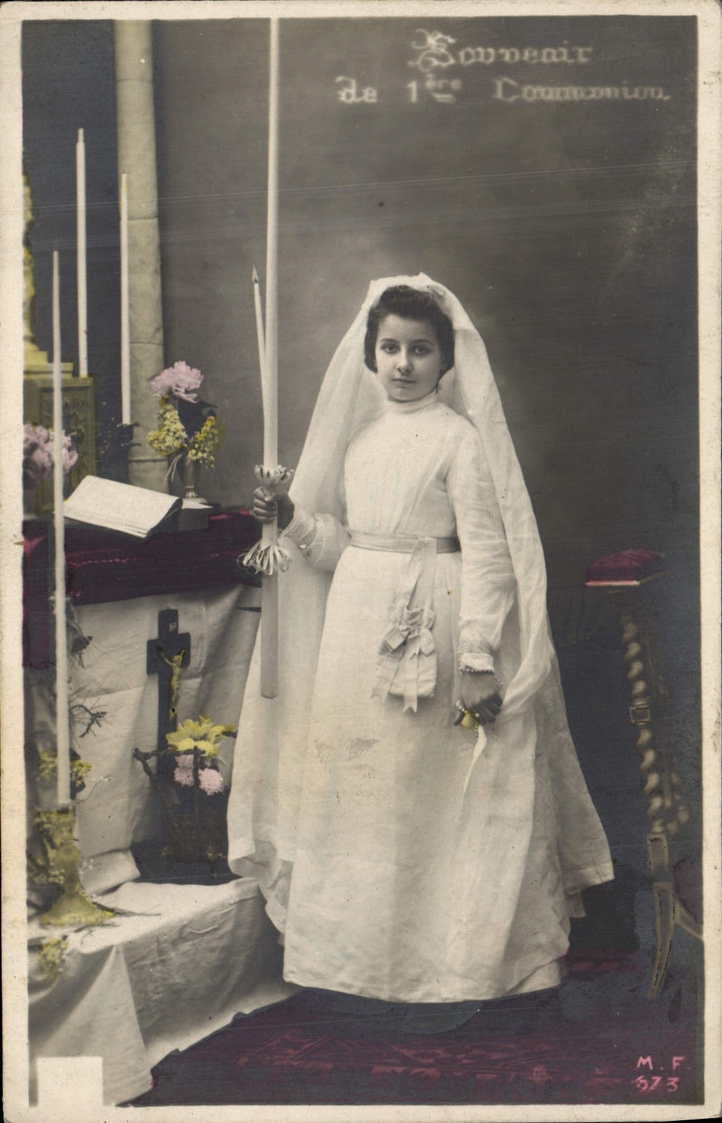 CPA Fantaisie Communion Enfant 