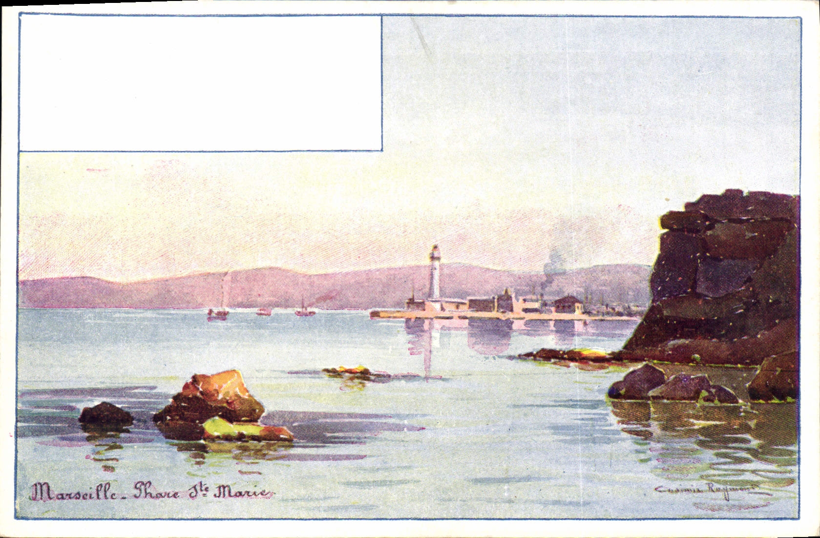 Vintage Postcard Headlight co. Marie Marseilles