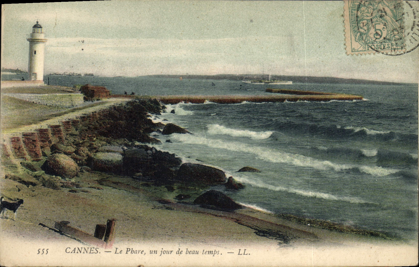 Vintage Postcard Headlight one day of Cannes good weather