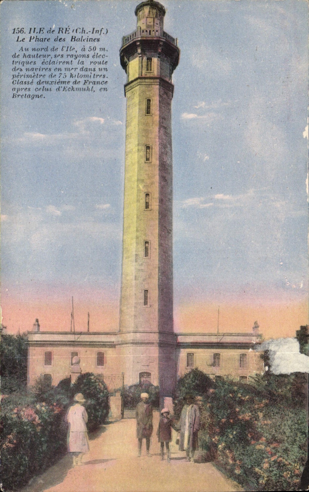Vintage Postcard Headlight of the whales Ile de Ré