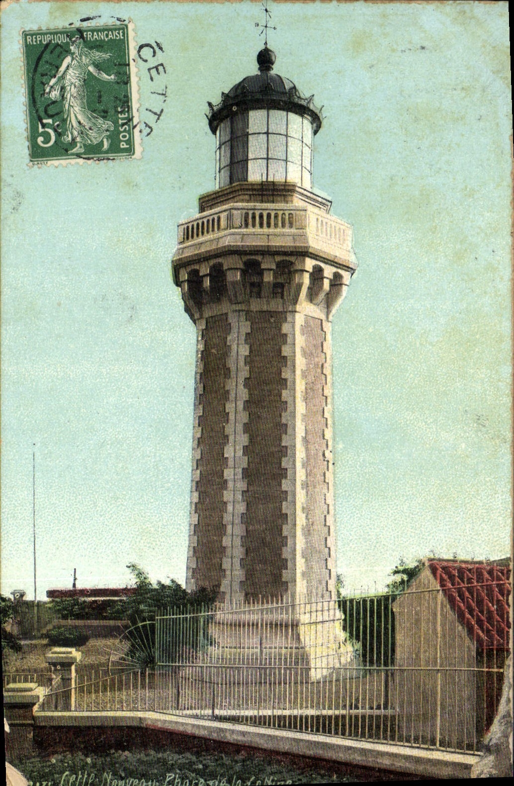 Vintage Postcard Headlight This New headlight of the hill