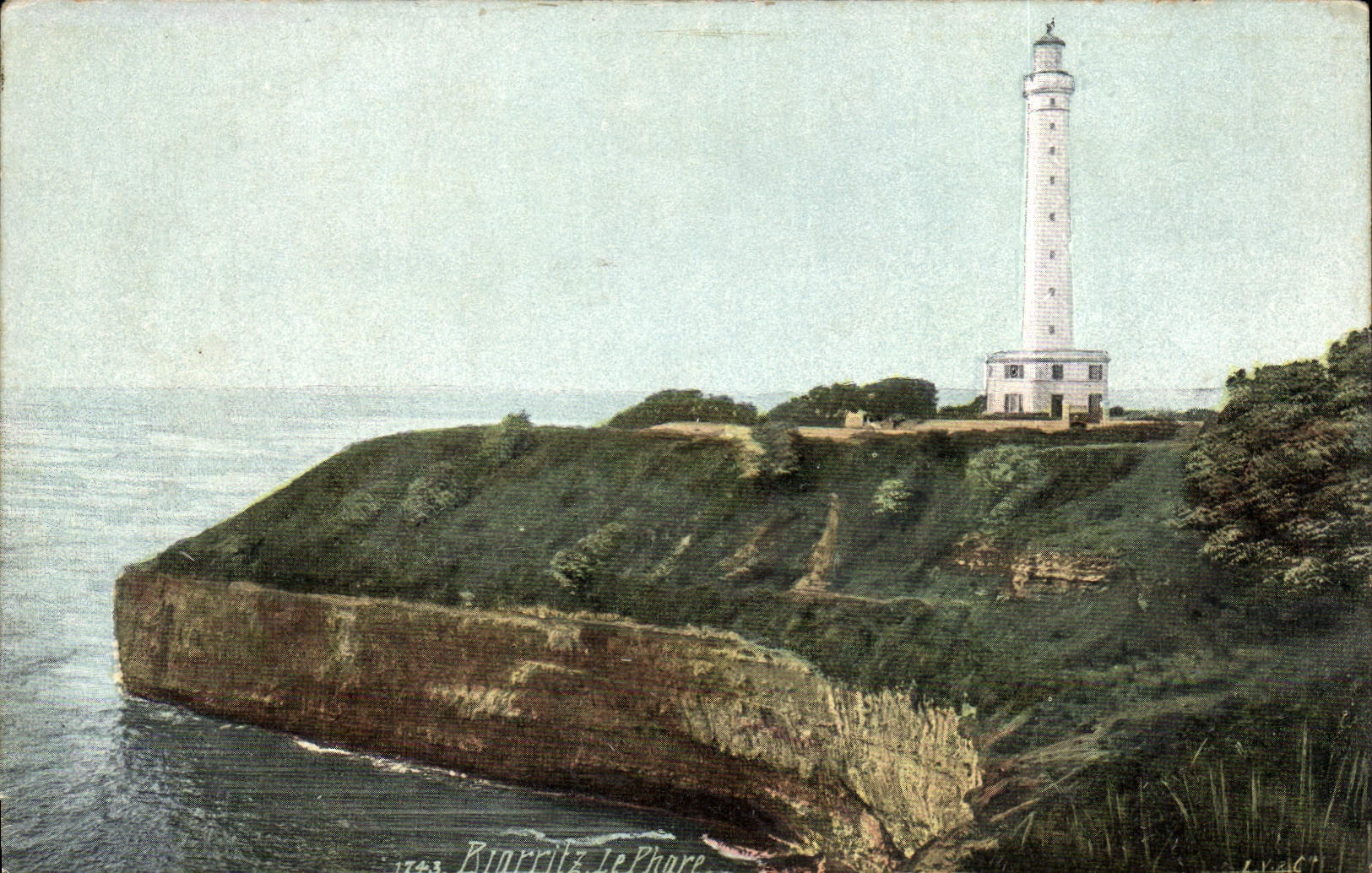 Vintage Postcard Biarritz Headlight